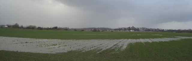 sodden fields