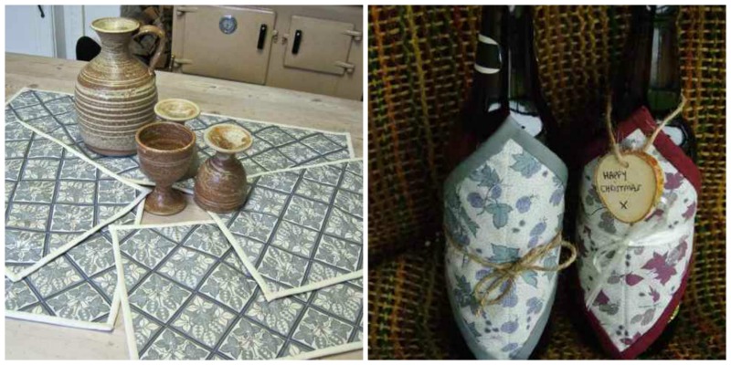 Hop Tile fabric, Beer mats made with Hop fabrics