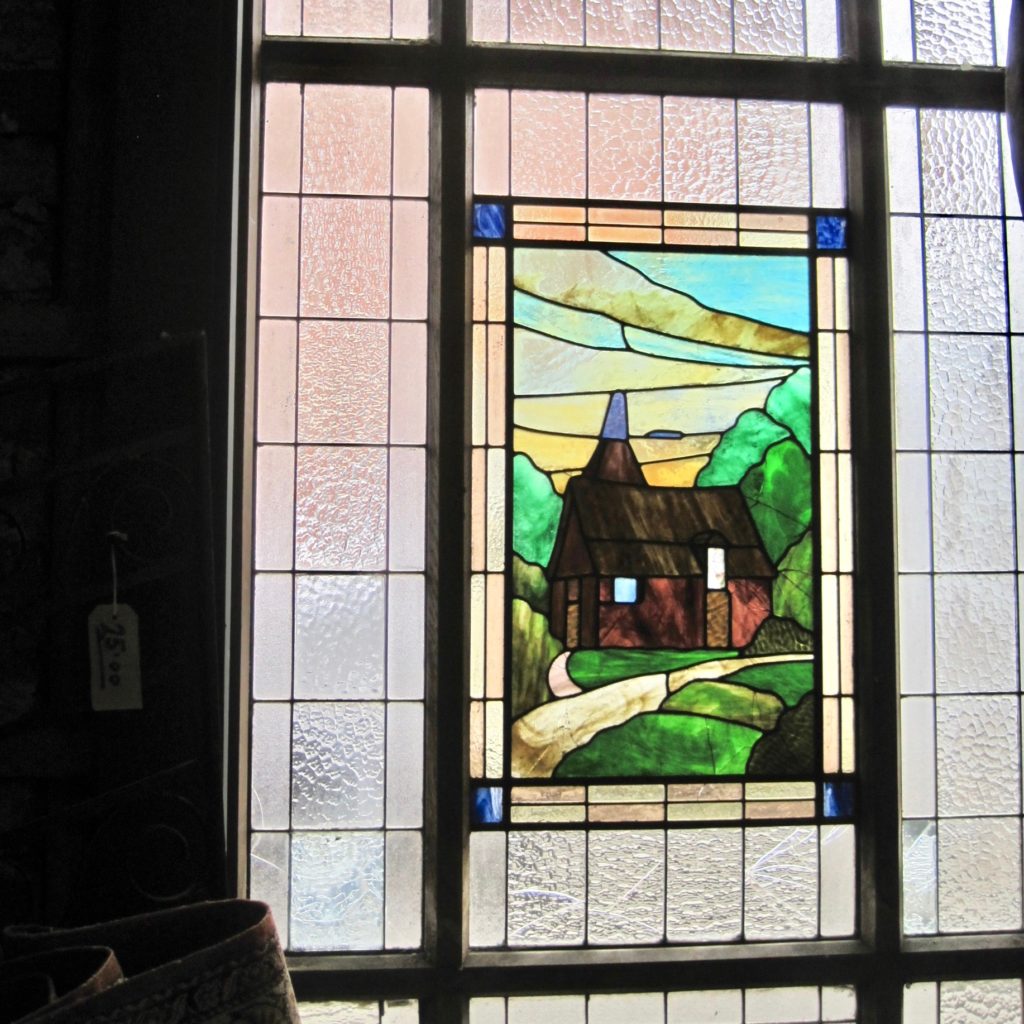 oast house stained glass window